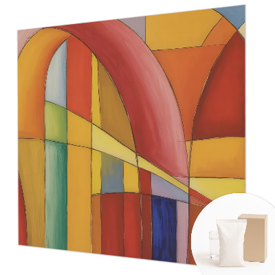 Fotomural decorativo para cabecero de cama con diseño de formas de energía