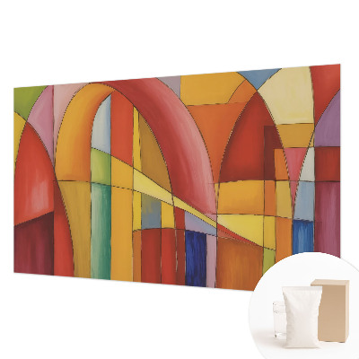 Fotomural decorativo para cabecero de cama con diseño de formas de energía