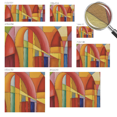 Fotomural decorativo para cabecero de cama con diseño de formas de energía
