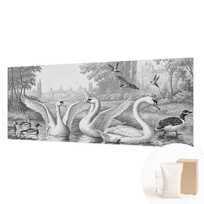 Papel mural con patrón decorativo con un paisaje clásico