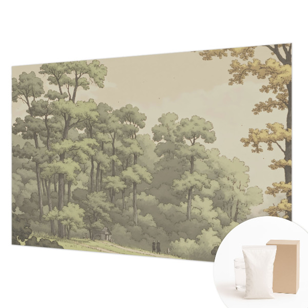 Mural decorativo con diseño 'Idilio forestal'