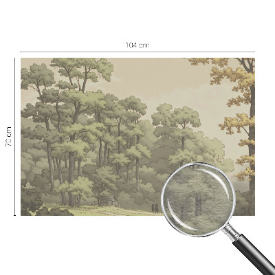 Mural decorativo con diseño 'Idilio forestal'