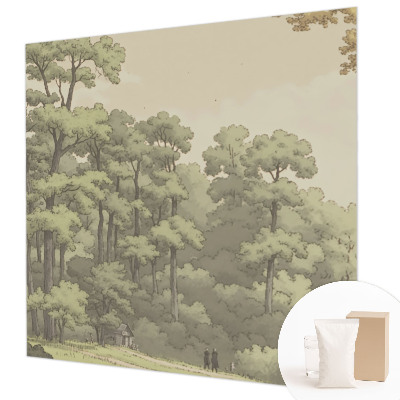 Mural decorativo con diseño 'Idilio forestal'