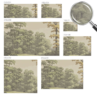 Mural decorativo con diseño 'Idilio forestal'