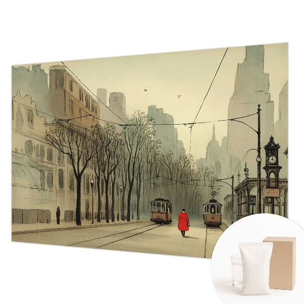 Papel mural con patrón decorativo con diseño «Simetría urbana»