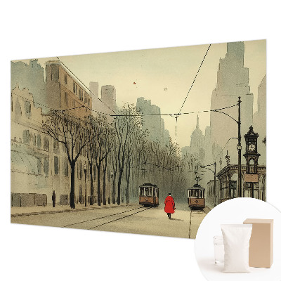 Papel mural con patrón decorativo con diseño «Simetría urbana»