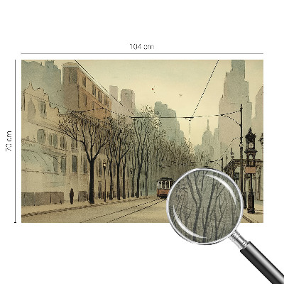 Papel mural con patrón decorativo con diseño «Simetría urbana»