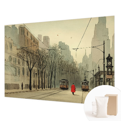 Papel mural con patrón decorativo con diseño «Simetría urbana»