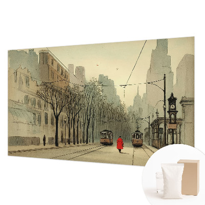 Papel mural con patrón decorativo con diseño «Simetría urbana»