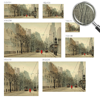 Papel mural con patrón decorativo con diseño «Simetría urbana»