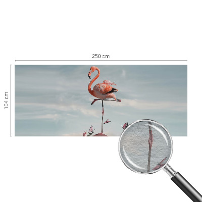 Fotomural decorativo para cabecero de cama con diseño de flamenco elegante