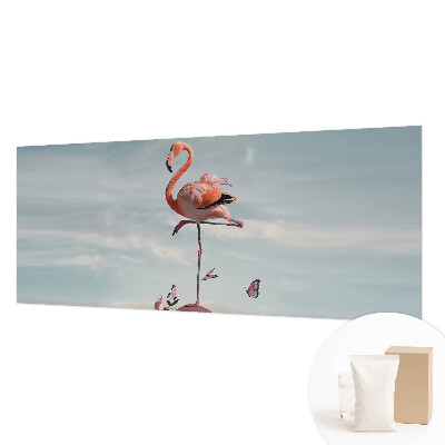 Fotomural decorativo para cabecero de cama con diseño de flamenco elegante