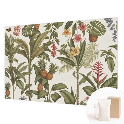 Mural de pared con estampado hermoso con motivo de naturaleza exótica