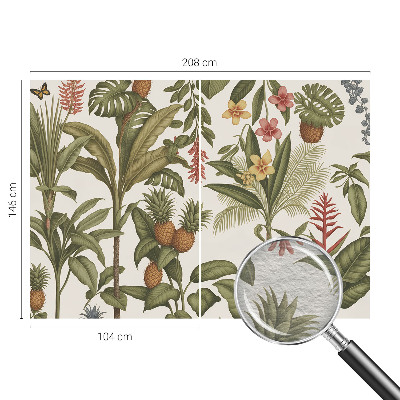 Mural de pared con estampado hermoso con motivo de naturaleza exótica