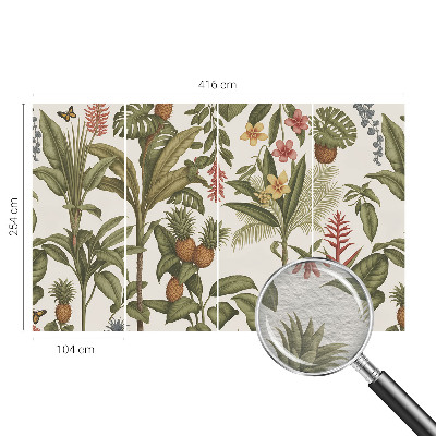Mural de pared con estampado hermoso con motivo de naturaleza exótica