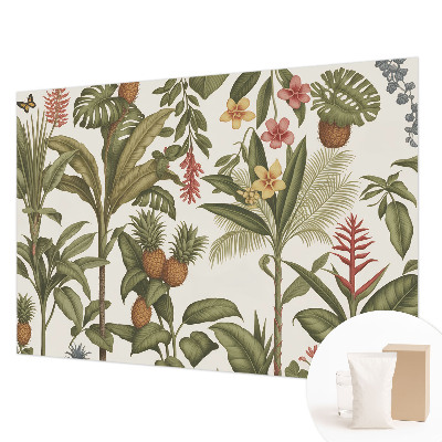 Mural de pared con estampado hermoso con motivo de naturaleza exótica