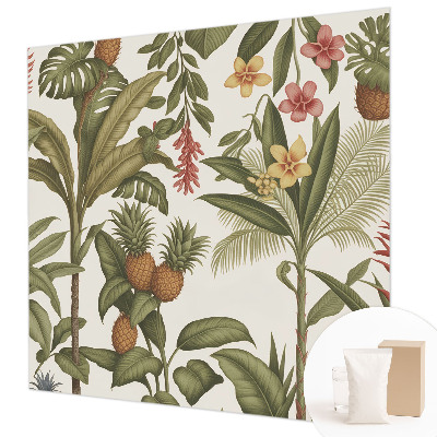 Mural de pared con estampado hermoso con motivo de naturaleza exótica
