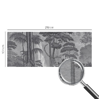 Papel mural con patrón decorativo con motivo de selva tropical