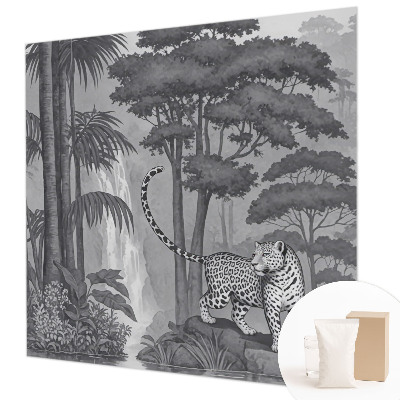 Papel mural con patrón decorativo con motivo de selva tropical