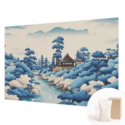 Papel mural texturado decorativo con diseño de naturaleza pacífica
