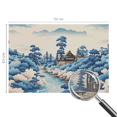 Papel mural texturado decorativo con diseño de naturaleza pacífica