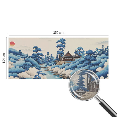 Papel mural texturado decorativo con diseño de naturaleza pacífica