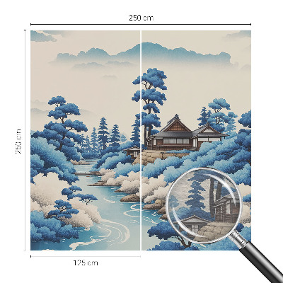 Papel mural texturado decorativo con diseño de naturaleza pacífica
