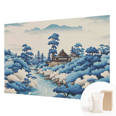 Papel mural texturado decorativo con diseño de naturaleza pacífica