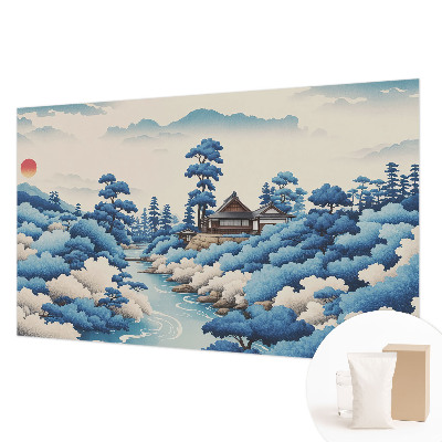 Papel mural texturado decorativo con diseño de naturaleza pacífica