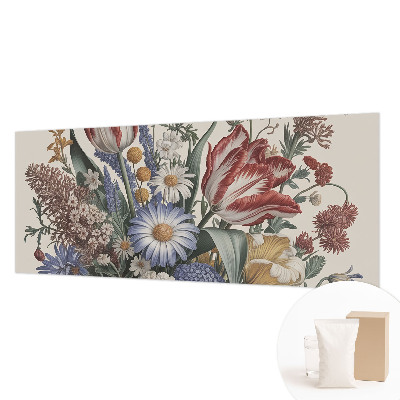 Mural decorativo con diseño de ramo de flores