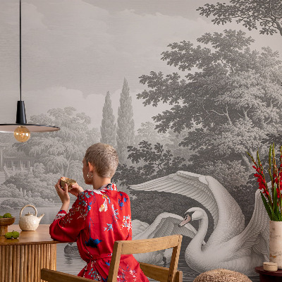 Papel mural texturado decorativo con diseño inspirado en la naturaleza para un acabado elegante