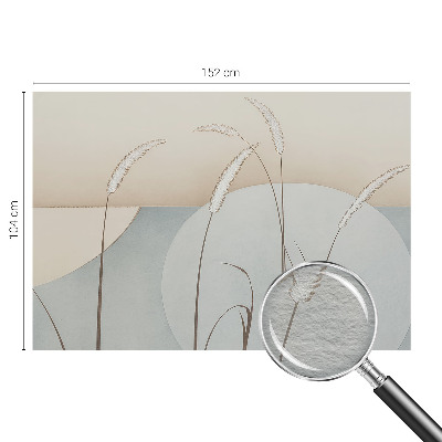 Mural decorativo con diseño de hierbas suaves
