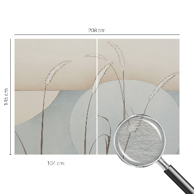 Mural decorativo con diseño de hierbas suaves