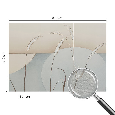 Mural decorativo con diseño de hierbas suaves