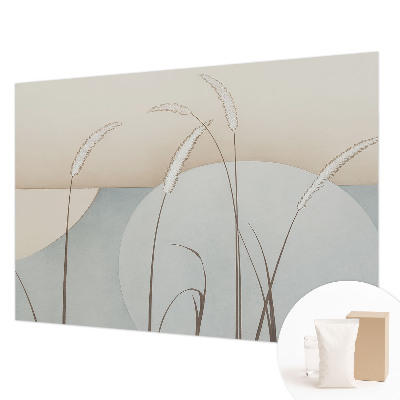 Mural decorativo con diseño de hierbas suaves