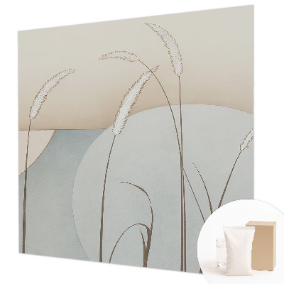 Mural decorativo con diseño de hierbas suaves