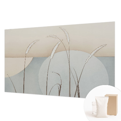 Mural decorativo con diseño de hierbas suaves