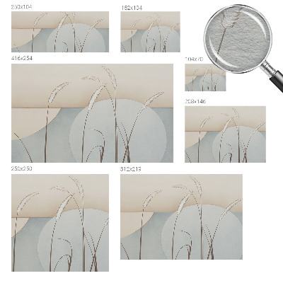 Mural decorativo con diseño de hierbas suaves