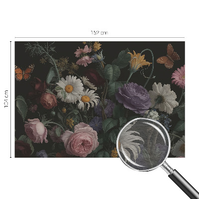 Papel mural con patrón decorativo con un motivo floral elegante