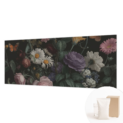 Papel mural con patrón decorativo con un motivo floral elegante