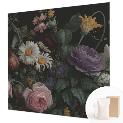 Papel mural con patrón decorativo con un motivo floral elegante