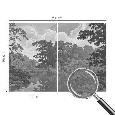 Mural de pared con estampado hermoso con un paisaje natural