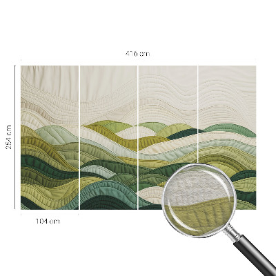Mural decorativo con diseño Fabric Hills