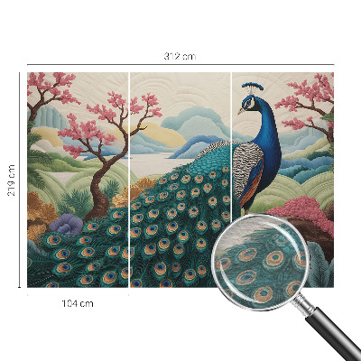Mural de pared con estampado hermoso con un diseño de belleza exótica
