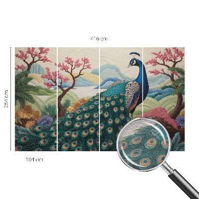 Mural de pared con estampado hermoso con un diseño de belleza exótica