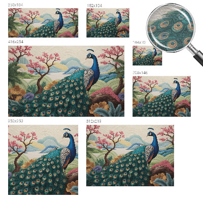 Mural de pared con estampado hermoso con un diseño de belleza exótica