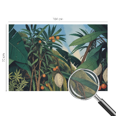 Fotomural decorativo para cabecero de cama con diseño de selva tropical