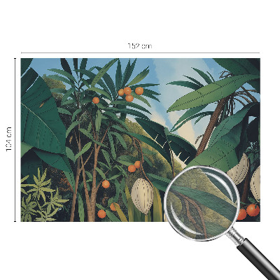 Fotomural decorativo para cabecero de cama con diseño de selva tropical