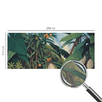 Fotomural decorativo para cabecero de cama con diseño de selva tropical