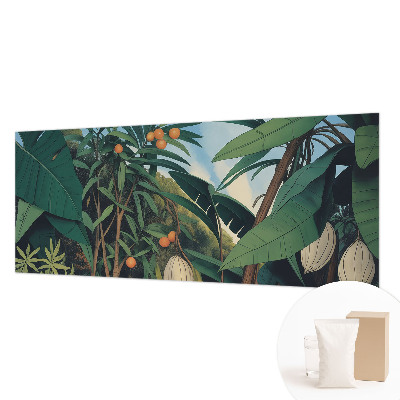 Fotomural decorativo para cabecero de cama con diseño de selva tropical